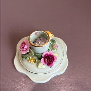 Floral Ceramic Candle Holder